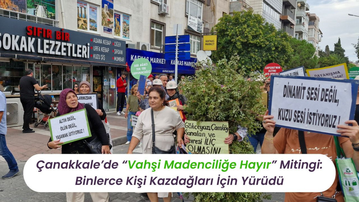 Çanakkale’de “Vahşi Madenciliğe Hayır” Mitingi: Binlerce Kişi Kazdağları İçin Yürüdü